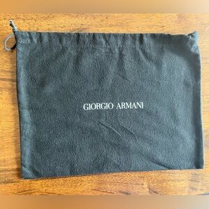 Giorgio Armani Designer Dust Bag with Drawstring Closure 9x12” small bag black